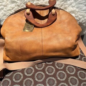 Free people Willow Vintage Leather tote in Tan